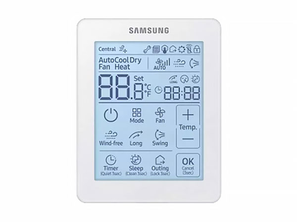 Бытовой кассетный кондиционер samsung пульт проводной mwr-sh11n cac windfree 360ᵒ