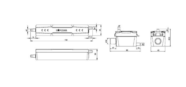Дренажная помпа WIPCOOL P12, проточная, 12 л/ч, 19 Дб для бытового кондиционера