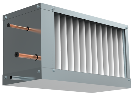ZWS-R 400*200-3 Фреоновый охладитель для прямоугольных каналов (сторона обслуживания-левая)