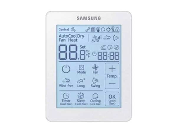 Бытовой кассетный кондиционер samsung пульт проводной mwr-sh11n cac "mini" windfree